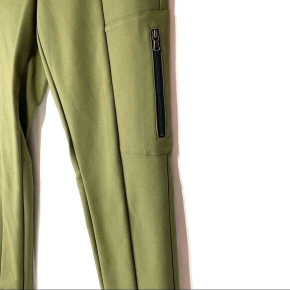 Ecru Military Green Ankle Zip Pants Size 8 - Picture 2 of 7